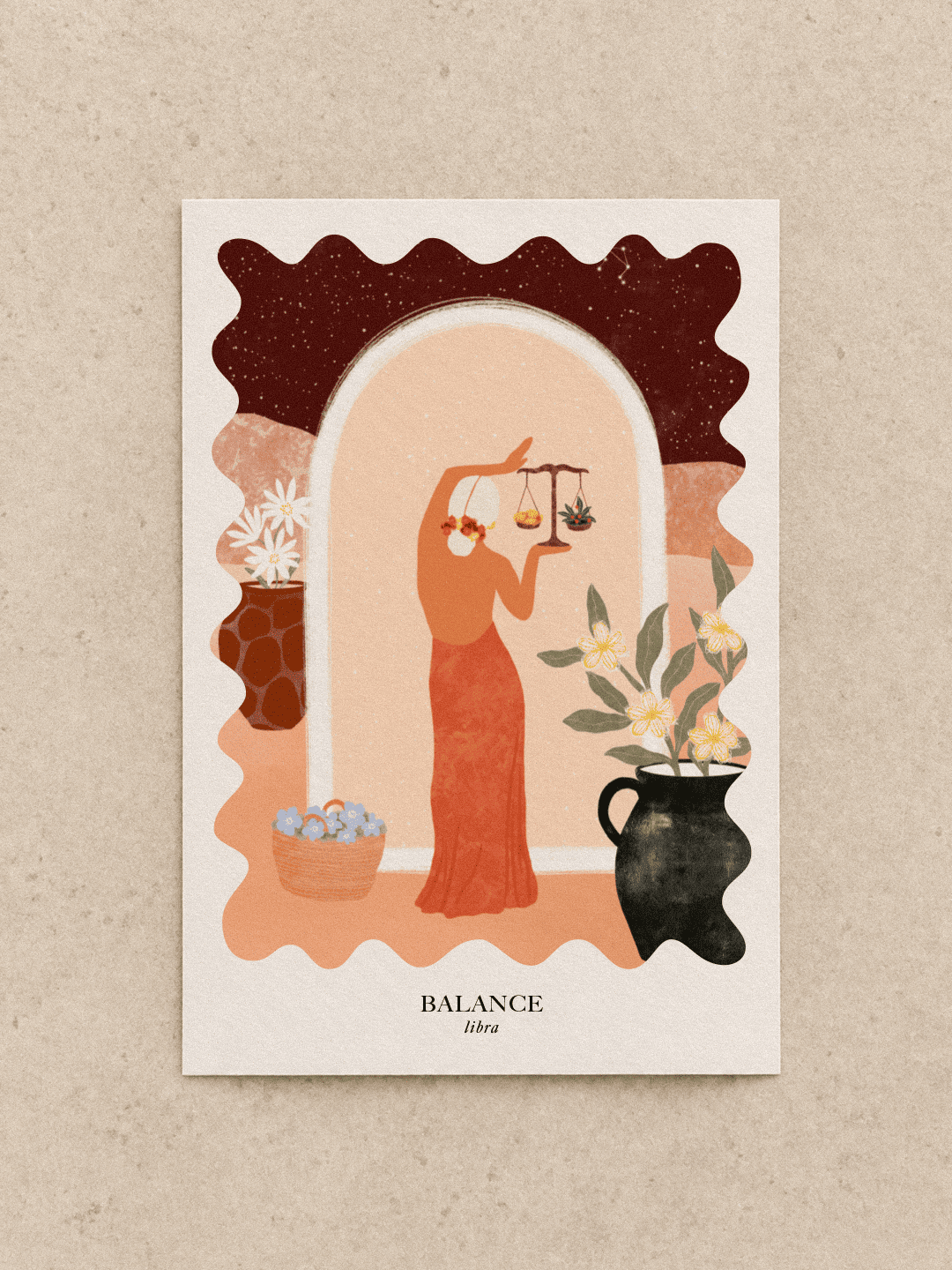 Carte postale Balance