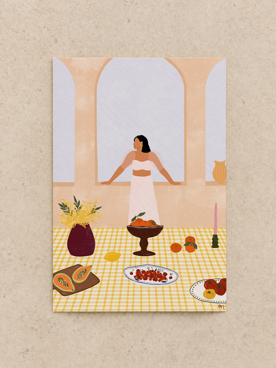 Carte postale L'art de la table