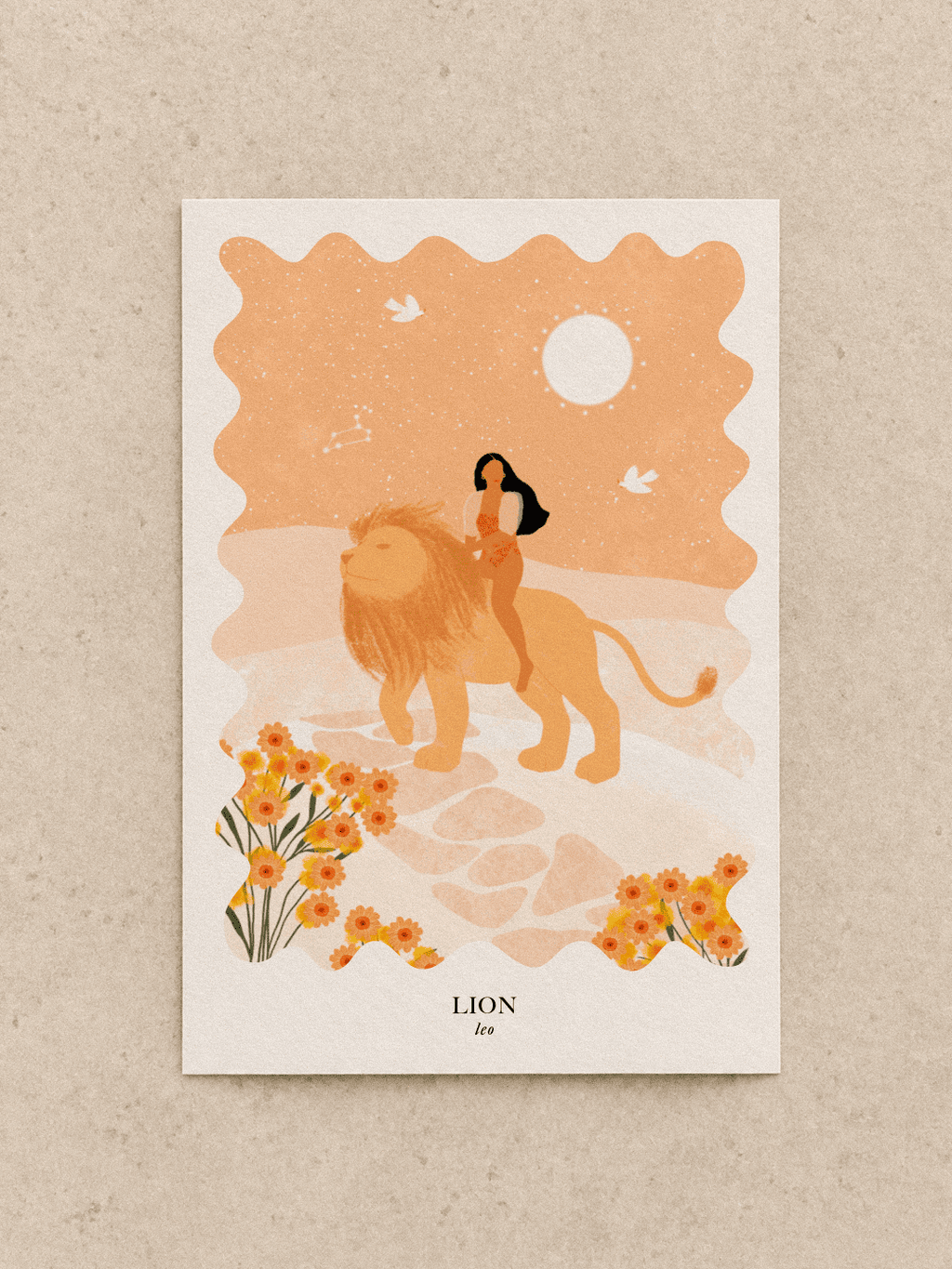 Carte postale Lion