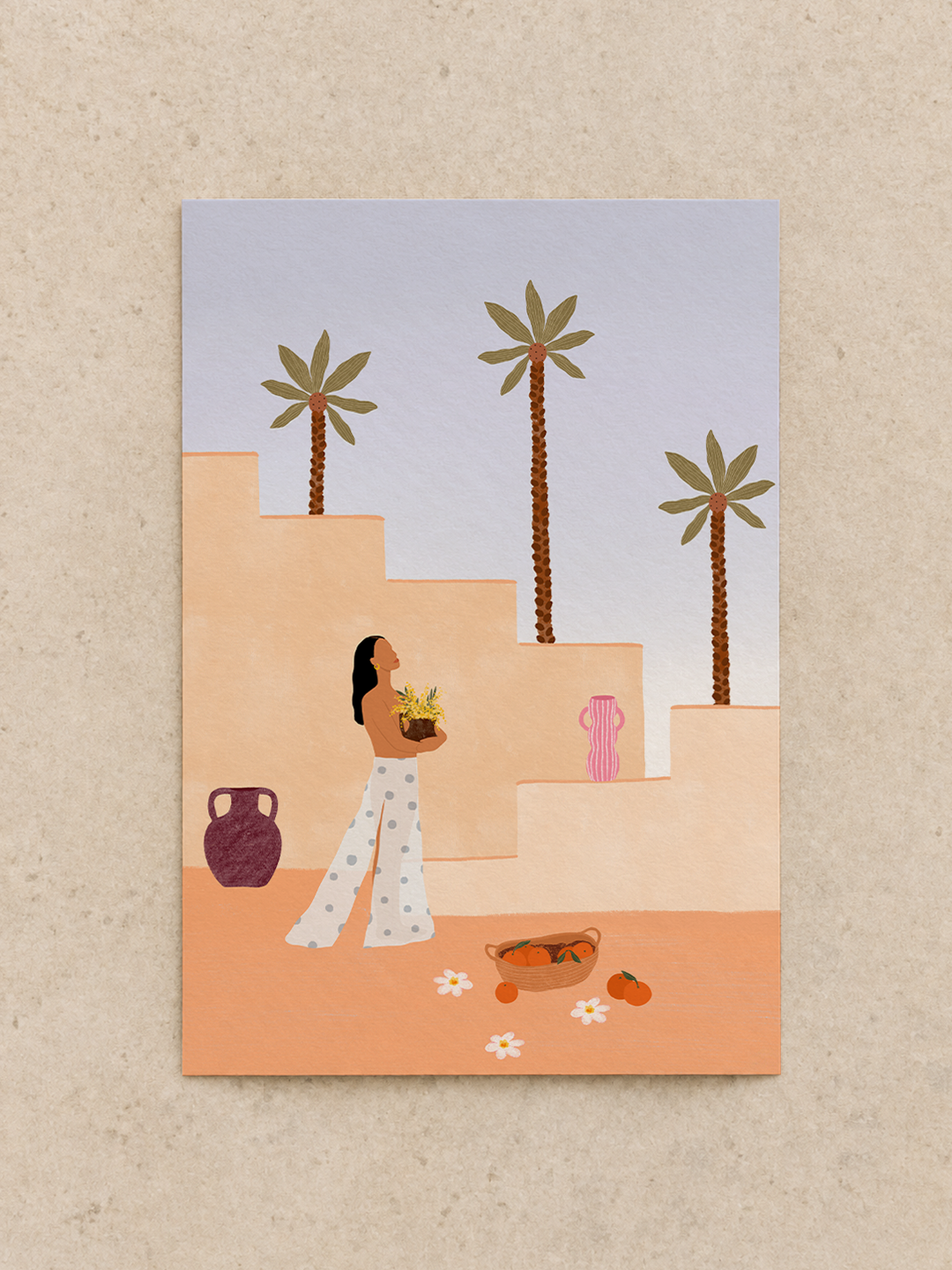 Carte postale Sable et Oranges