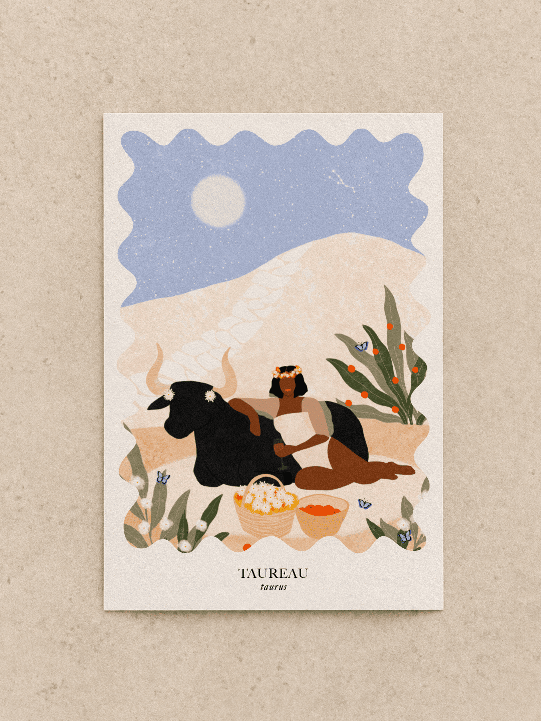 Carte postale Taureau